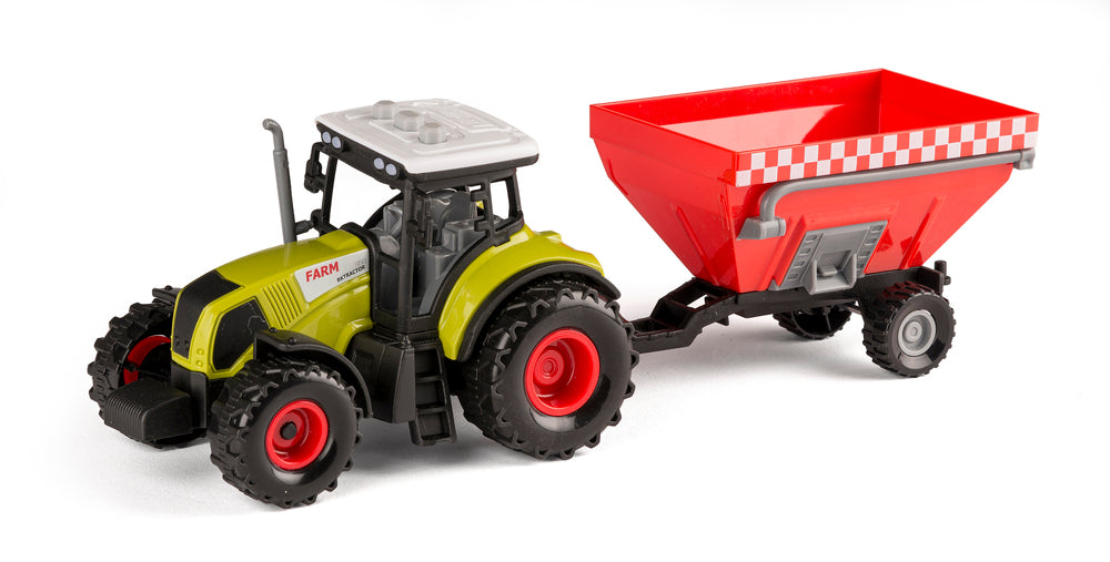Traktor med hænger, lys og lyd asst