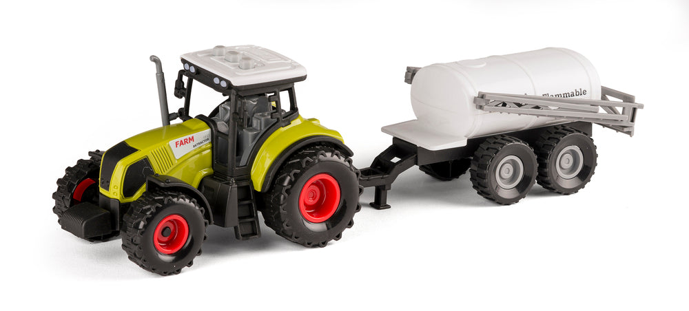 Traktor med hænger, lys og lyd asst