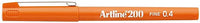 Fiberpen artline ek200 0,4 mm orange
