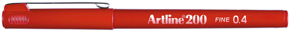 Fiberpen artline ek200 0,4 mm mørk rød