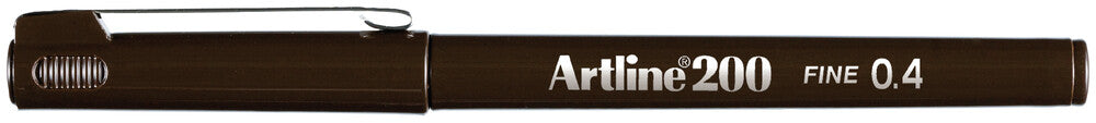Fiberpen artline ek200 0,4 mm mørk brun