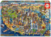Puslespil New York City Map 500 brikker