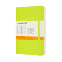 Notesbog Moleskine classic pocket soft r lemgreen 9x14cm