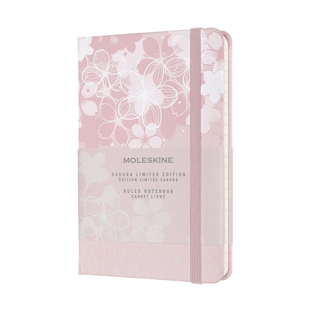 Notesbog Moleskine sakura pink/blomst lim. edit linieret pkt