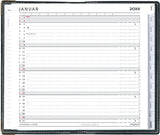 Index planner mini månedskalender mappe i skind sort