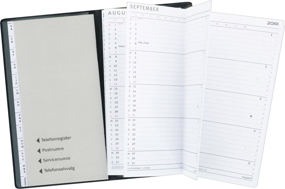 Index planner måned vinyl grå 2021 9 x 17 cm Mayland