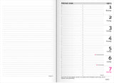 Ugekalender A5 notes kunstskind sort 2021 Mayland