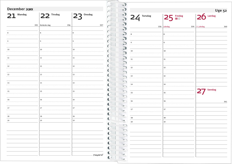 Ugekalender a6 pp 4 illu. 2021 Mayland