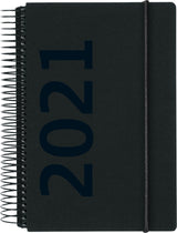 Spiralkalender 1 dag sort år 2021 12 x 17 cm Mayland