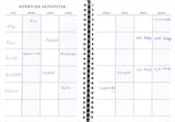 Familiekalender A5 tekstilpræg 2021 Mayland