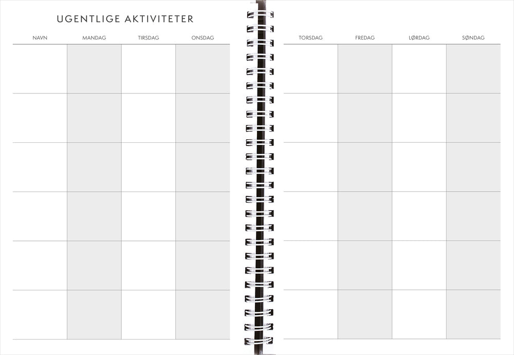 Familiekalender A5 tekstilpræg 2021 Mayland