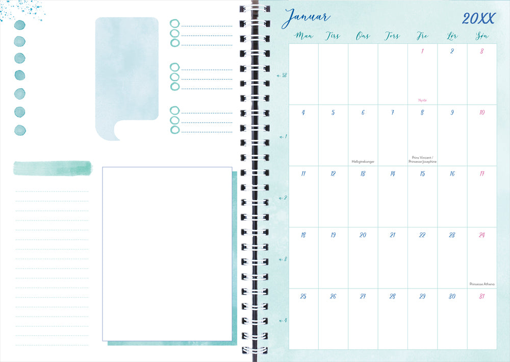 Life Planner Week, Blue