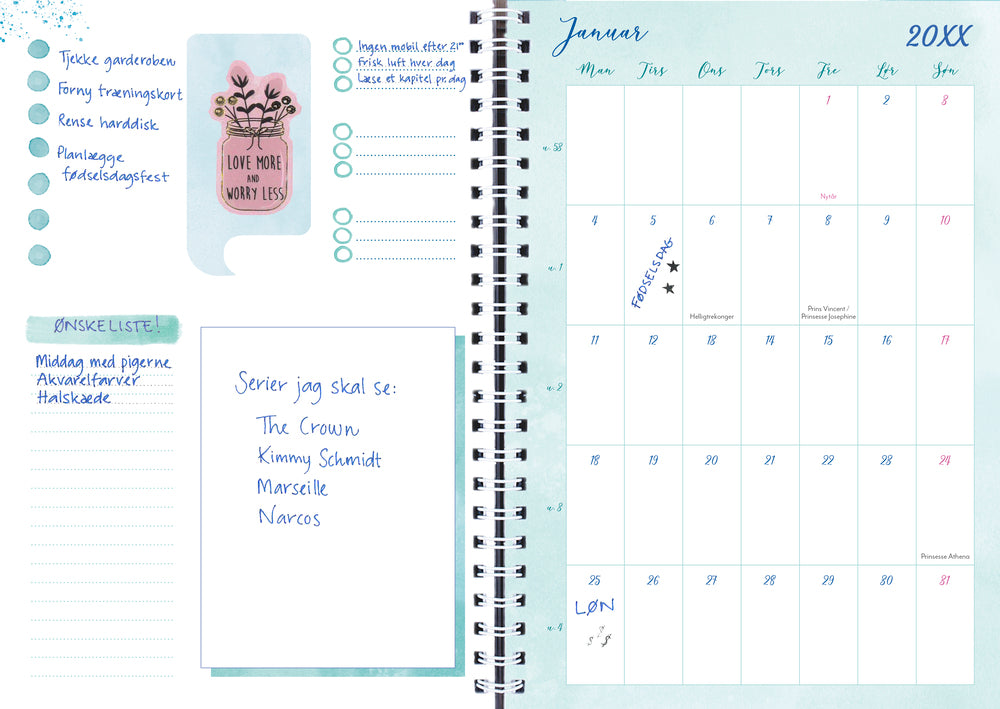 Life Planner Week, Blue