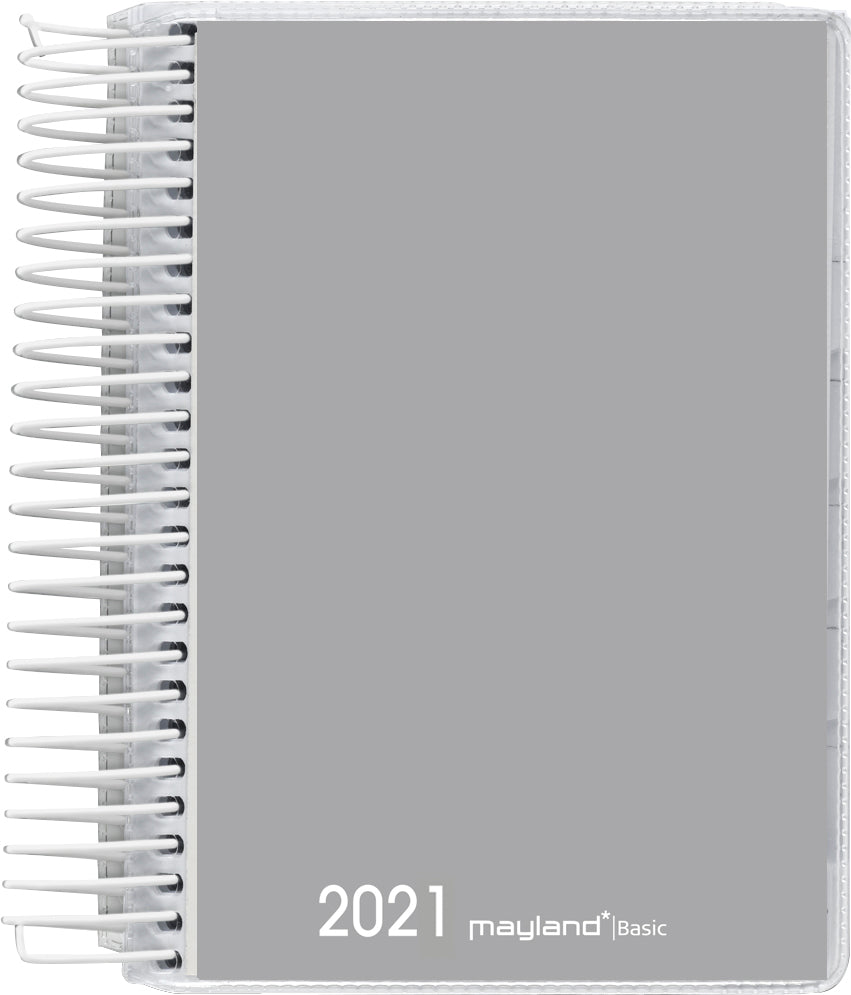 Basic spiralkalender 1 dag grå pp 2021 Mayland