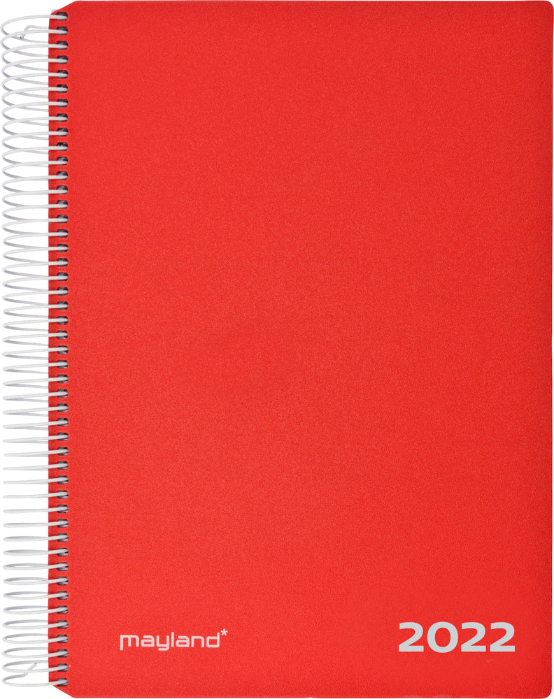 Timekalender 1 dag pp rød 2022 17 x 23,5 cm Mayland