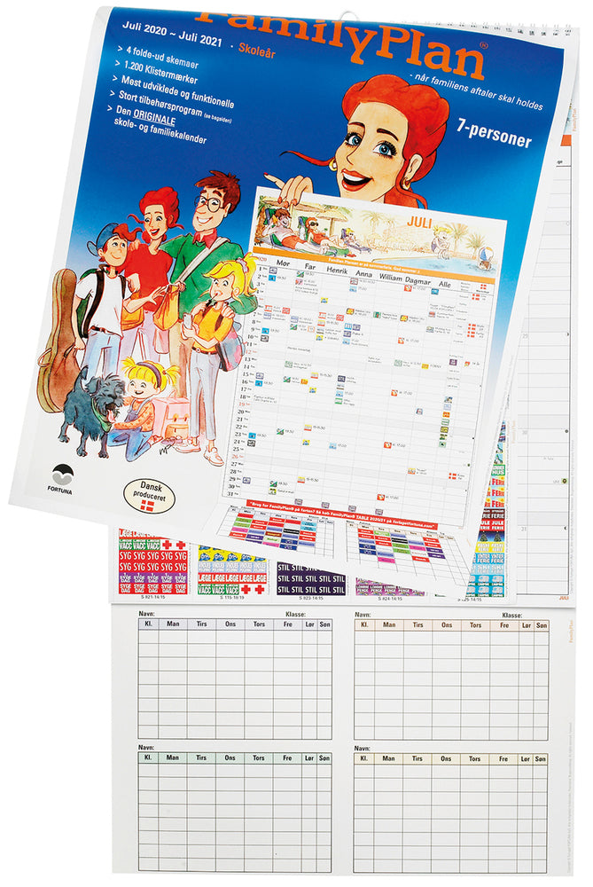 Familiekalender familyplan 2020/21 7-pers.
