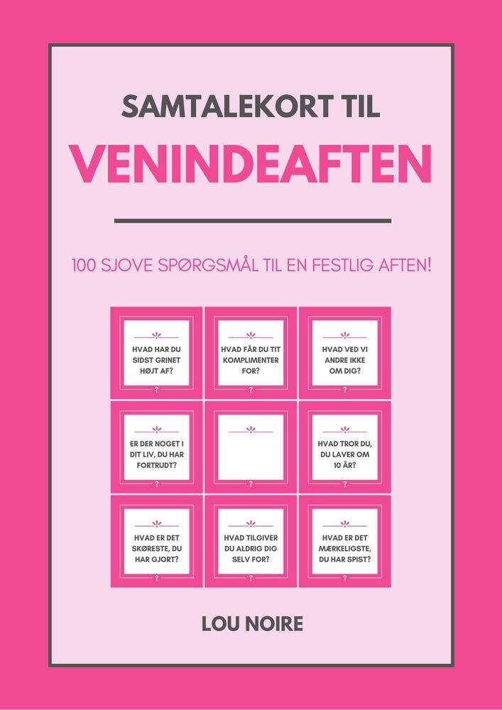Samtalekort til venindeaften