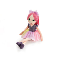 Sparkle rag doll 70 cm pink hår