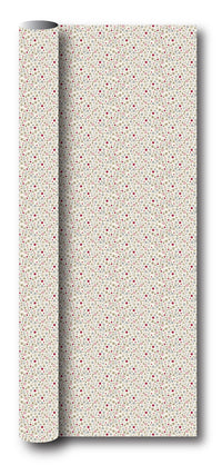 Gavepapir metallic m/stjerne/snefnug rød/guld/sølv 3m x 70cm