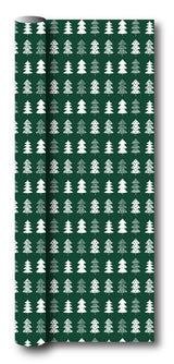 Gavepapir mørkegrøn m/juletræ  3 m x 70 cm