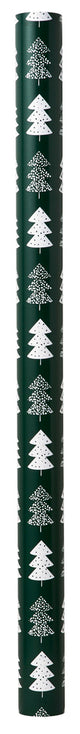 Gavepapir mørkegrøn m/juletræ  3 m x 70 cm