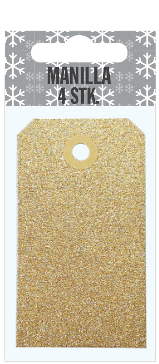 Manilla guld glitter 4 stk