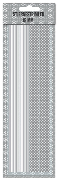 Stjernestrimler glitter 15 mm