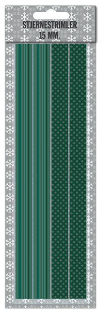 Stjernestrimler glitter 15 mm
