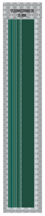 Stjernestrimler glitter 25 mm