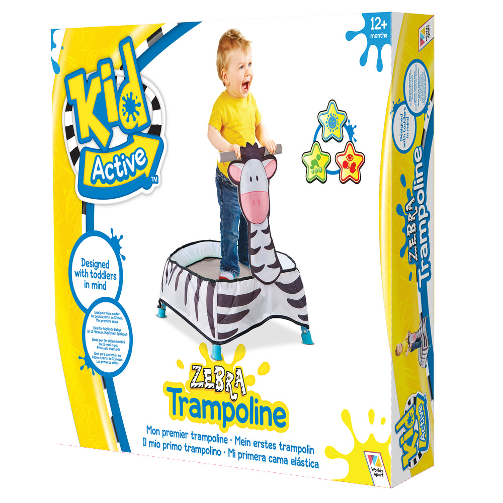 Zebra min første trampolin