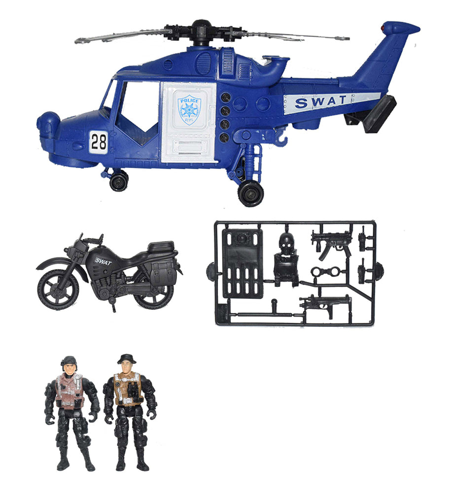Swat helikopter med tilbehør