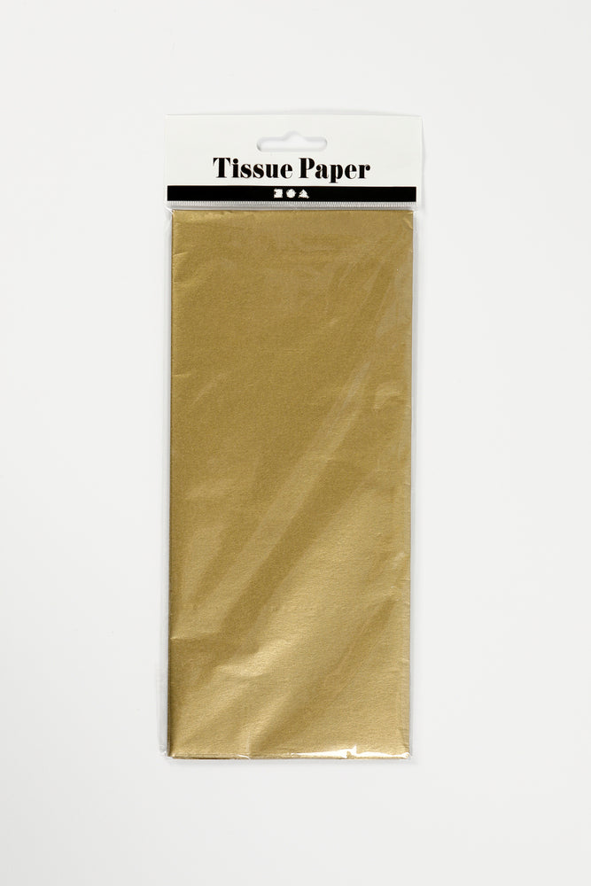 Silkepapir guld 6 ark 50x70 cm 17 g.