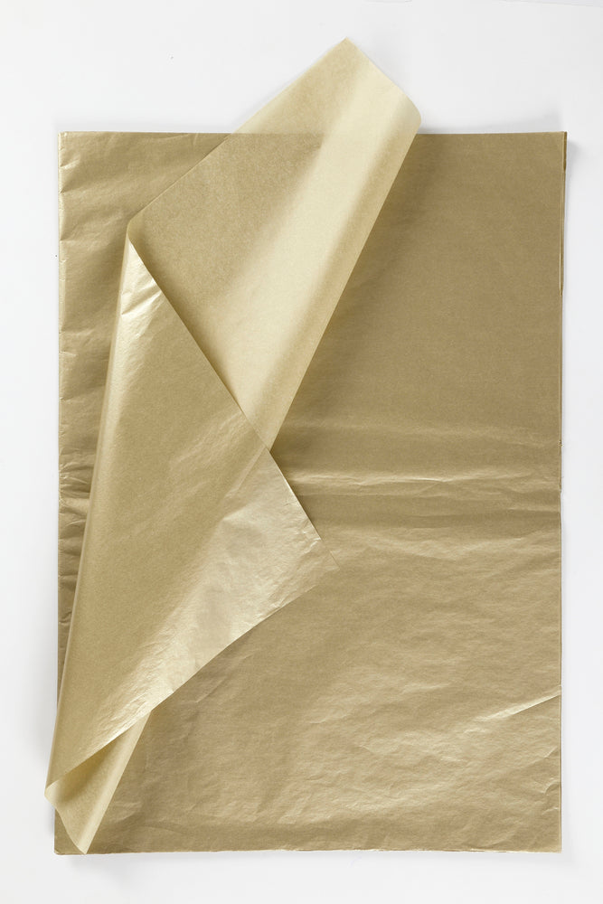 Silkepapir guld 6 ark 50x70 cm 17 g.