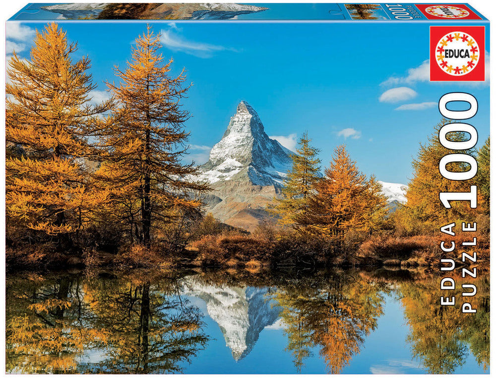 Puslespil matterhorn mountain in autumn 1000 brikker