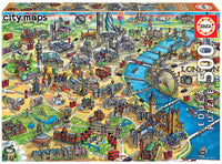 Puslespil London map 500 brikker