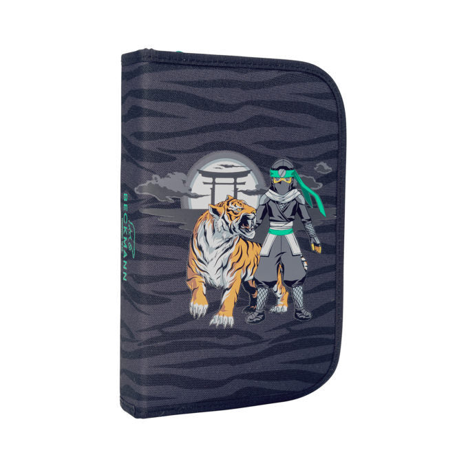 Penalhus Beckmann Onezip Ninja Tiger m/indhold