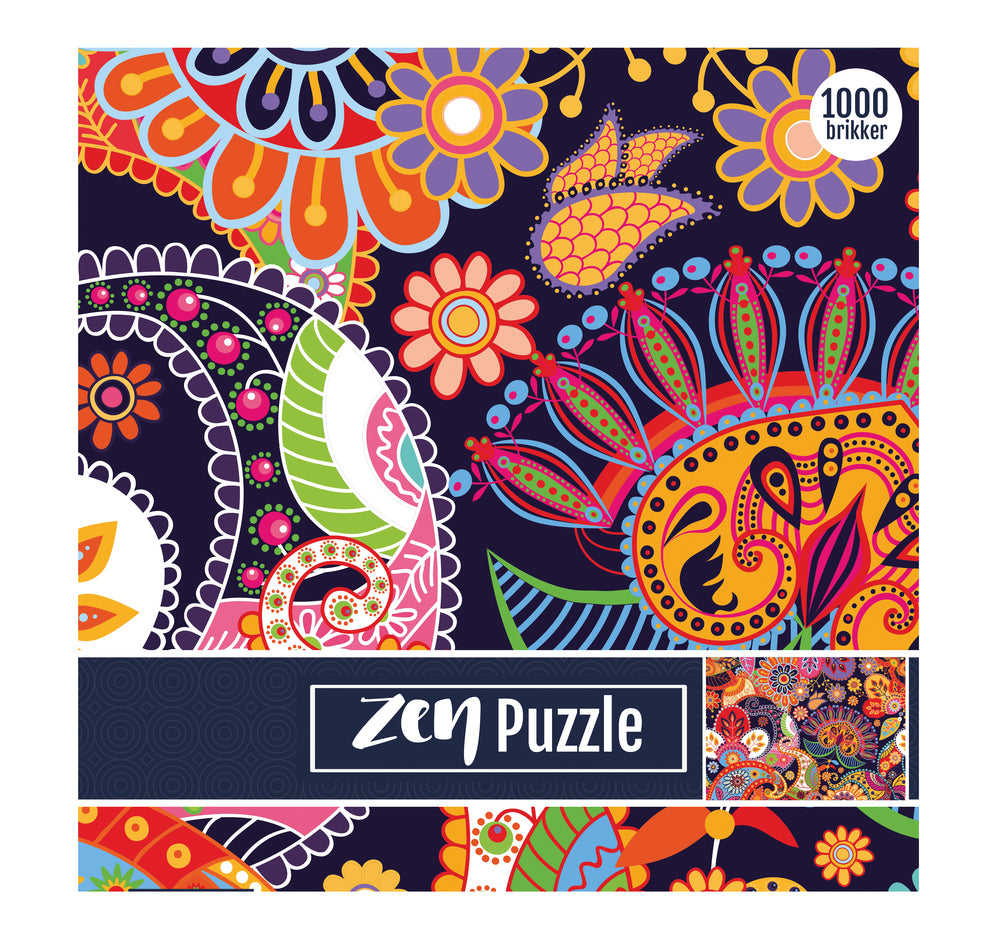 Zen puslespil paisley design 1000 brikker