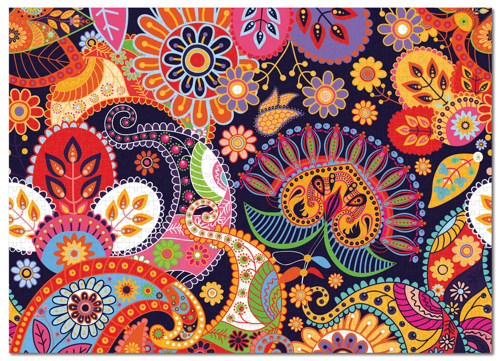 Zen puslespil paisley design 1000 brikker
