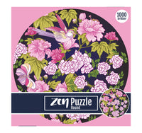 Zen puslespil rund lilla blomster 1000 brikker