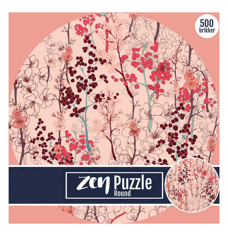 Zen puslespil rund japansk have 500 brikker