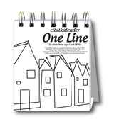 Citat evighedskalender uge one line sort/hvid m/spiral