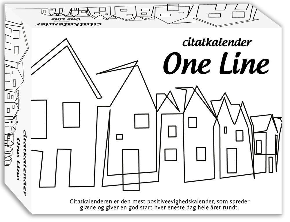 Citat evighedskalender uge one line sort/hvid m/spiral
