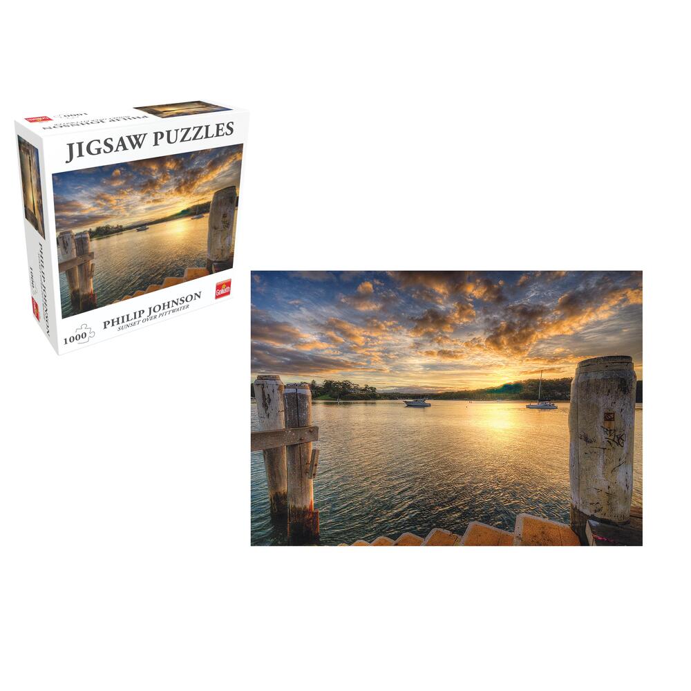 Puslespil sunset over pittwater 1000 brikker