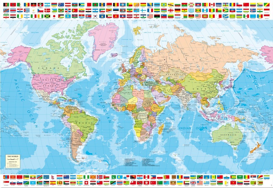 Puslespil the world map 1500 brikker