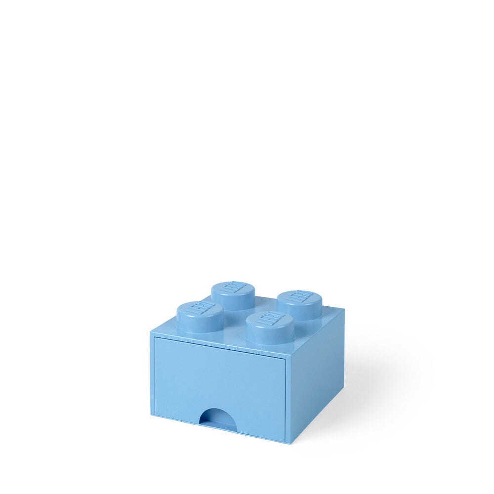 LEGO opbevaringskasse med skuffe - lyseblå