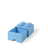 LEGO opbevaringskasse med skuffe - lyseblå