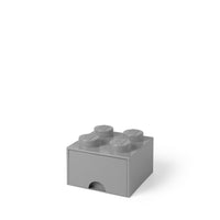 LEGO opbevaringskasse med skuffe - medium grå