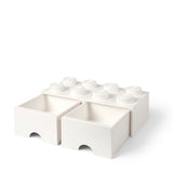 LEGO opbevaringskasse med skuffer - hvid