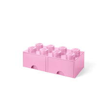 LEGO opbevaringskasser med skuffer - lyserød