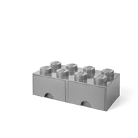LEGO opbevaringskasser med skuffer - medium grå